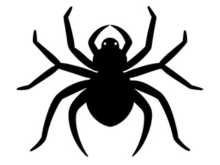 A spider  black silhouette vector,Halloween spider icon