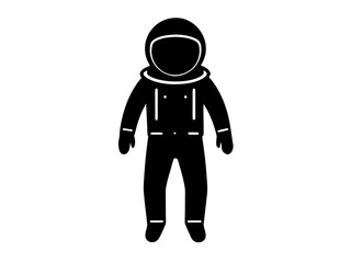 Astronauts black silhouette vector,Spaceman icon