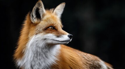 Fototapeta premium Majestic Fox in Nature with Striking Orange and White Fur