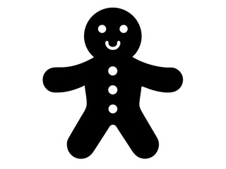 Gingerbread man simple   silhouette vector,Gingerbread man icon