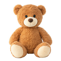 Obraz premium Cute brown teddy bear isolated on transparent background