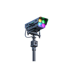 Futuristic Multi-Spectral Surveillance Camera on Pole