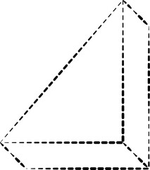 Geometric shapes dash line. Decoration element