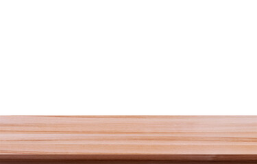 Empty wooden table PNG transparent.