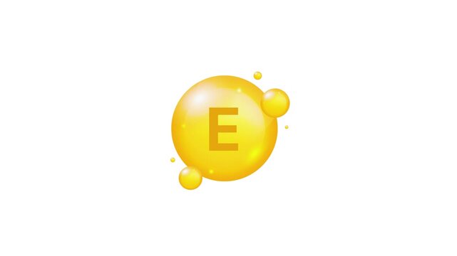 Vitamin E Molecule Animation in 4K &ndash; Health, Nutrition, Medical Supplement Concept