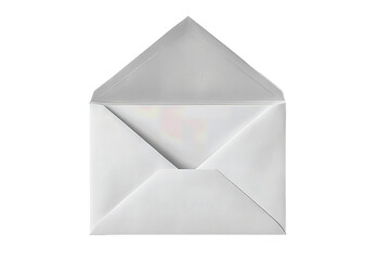 Simple A6 envelope slightly opened, paired with clean brandless card, neat and minimal, isolated on transparent background.
