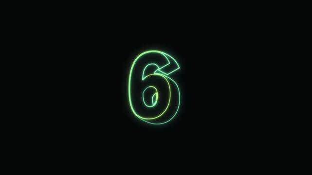  10 Counting Down Animation with Black Background 4K HighQuality Countdown Timer VFX