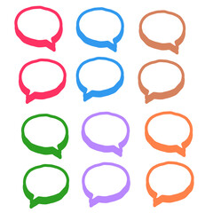 カラフルな吹き出しセット