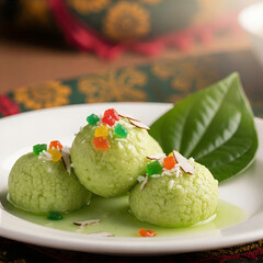 Paan Rasgulla - A Refreshing Indian Dessert.