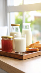 Simple Morning: A Glass of Milk and Bread
