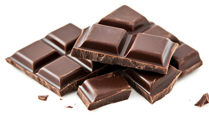 A pile of chocolate bars with one of them cut in half