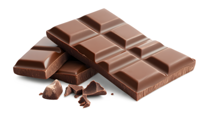 A chocolate bar with a few pieces missing