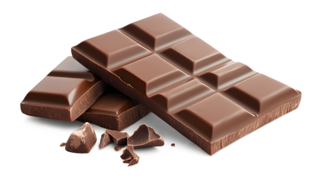 A chocolate bar with a few pieces missing