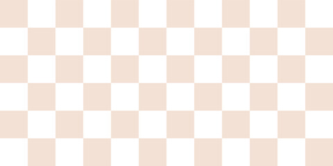 Warm neutral minimalist modern vector checkerboard, geometric trendy checked autumn background banner design