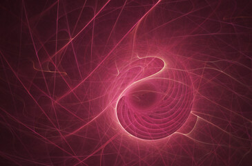 Fractal colored abstract on black background