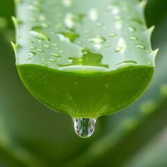 Fototapeta premium Aloe Vera Plant Healing Gel and its Medicinal Properties