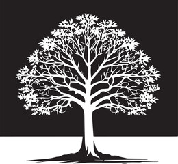 Tree silhouette Vector | Minimalist & Trendy Tree Silhouette Design | Unique & Stylish Tree Artwork for Vector design