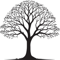 Tree silhouette Vector | Minimalist & Trendy Tree Silhouette Design | Unique & Stylish Tree Artwork for Vector design