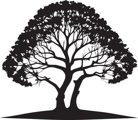 Tree silhouette Vector | Minimalist & Trendy Tree Silhouette Design | Unique & Stylish Tree Artwork for Vector design