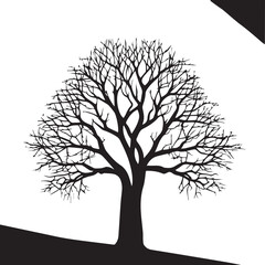 Tree silhouette Vector | Minimalist & Trendy Tree Silhouette Design | Unique & Stylish Tree Artwork for Vector design