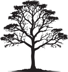 Obraz premium tree silhouette Vector | Minimalist & Trendy tree Silhouette Design | Unique & Stylish tree Artwork for Vector design