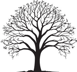 Obraz premium tree silhouette Vector | Minimalist & Trendy tree Silhouette Design | Unique & Stylish tree Artwork for Vector design
