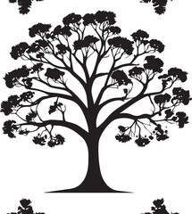 Obraz premium tree silhouette Vector | Minimalist & Trendy tree Silhouette Design | Unique & Stylish tree Artwork for Vector design