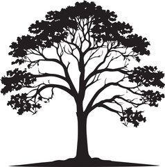 Obraz premium tree silhouette Vector | Minimalist & Trendy tree Silhouette Design | Unique & Stylish tree Artwork for Vector design