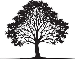 Obraz premium tree silhouette Vector | Minimalist & Trendy tree Silhouette Design | Unique & Stylish tree Artwork for Vector design