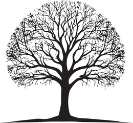 Obraz premium tree silhouette Vector | Minimalist & Trendy tree Silhouette Design | Unique & Stylish tree Artwork for Vector design
