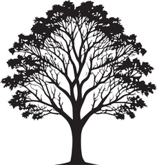 Obraz premium tree silhouette Vector | Minimalist & Trendy tree Silhouette Design | Unique & Stylish tree Artwork for Vector design