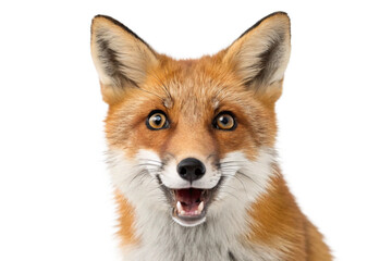 Fototapeta premium Surprised fox isolated on white background