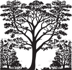 tree silhouette Vector | Minimalist & Trendy tree Silhouette Design | Unique & Stylish tree Artwork for Vector design