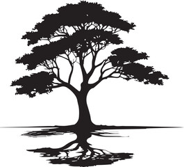tree silhouette Vector | Minimalist & Trendy tree Silhouette Design | Unique & Stylish tree Artwork for Vector design