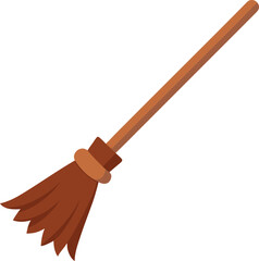  Witch's Broom flat Icon Vector Design