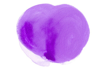 Purple circle pattern watercolor isolated on transparent background