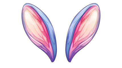 Bunny ear icon design template vector isolated on transparent background