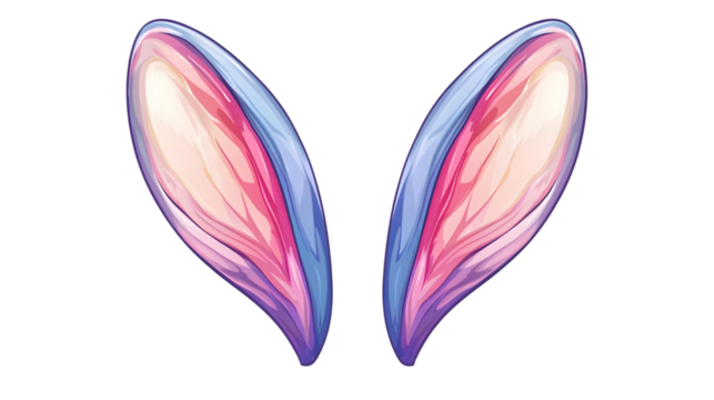 Bunny ear icon design template vector isolated on transparent background