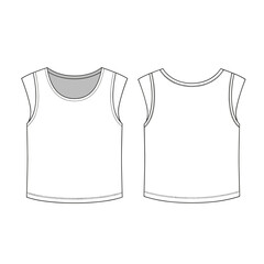 Stylish sleeveless women's crop top casual summer fashion wardrobe essential fashionable apparel