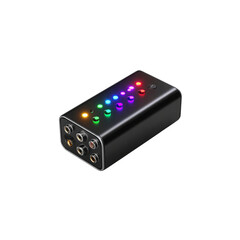 Multi-Port Audio Interface with RGB LED Indicators - Modern Technology Device