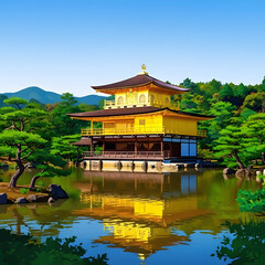 Naklejka premium Traditional Japanese Building