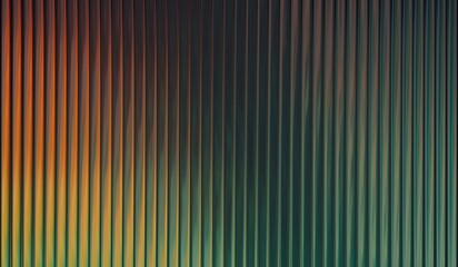 green and orange gradient with vertical texture on ribbed glass effect, iridescent glass ripple background with vibrant fractal gradient and smooth distortion texture
