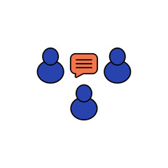 communication icon outline editable stroke line drawing eps.