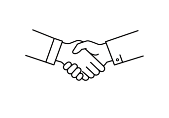 Handshake vector illustration of business partnership and agreement between people