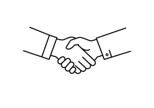 Handshake vector illustration of business partnership and agreement between people