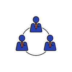 collaboration icon outline editable stroke line drawing eps.