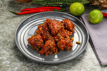 Asian cuisine - Chicken Manchurian with gravy
