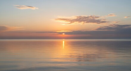 Naklejka premium Calm weather on sea or ocean with clouds