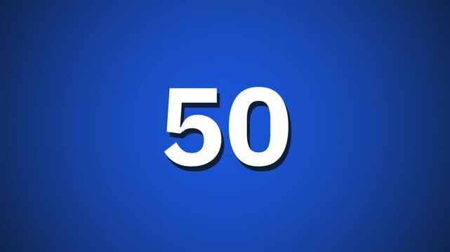 Numbers Counting Down 4K Seamless Countdown Timer Animation for Video and Digital Displays