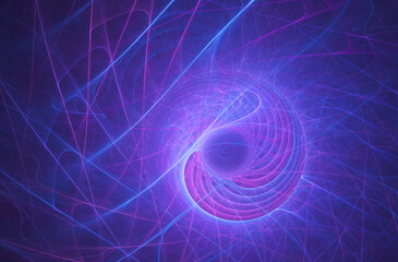 Fractal colored abstract on black background